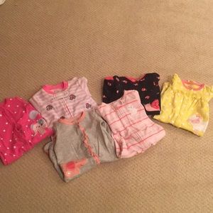 Bundle of Baby girl pajamas